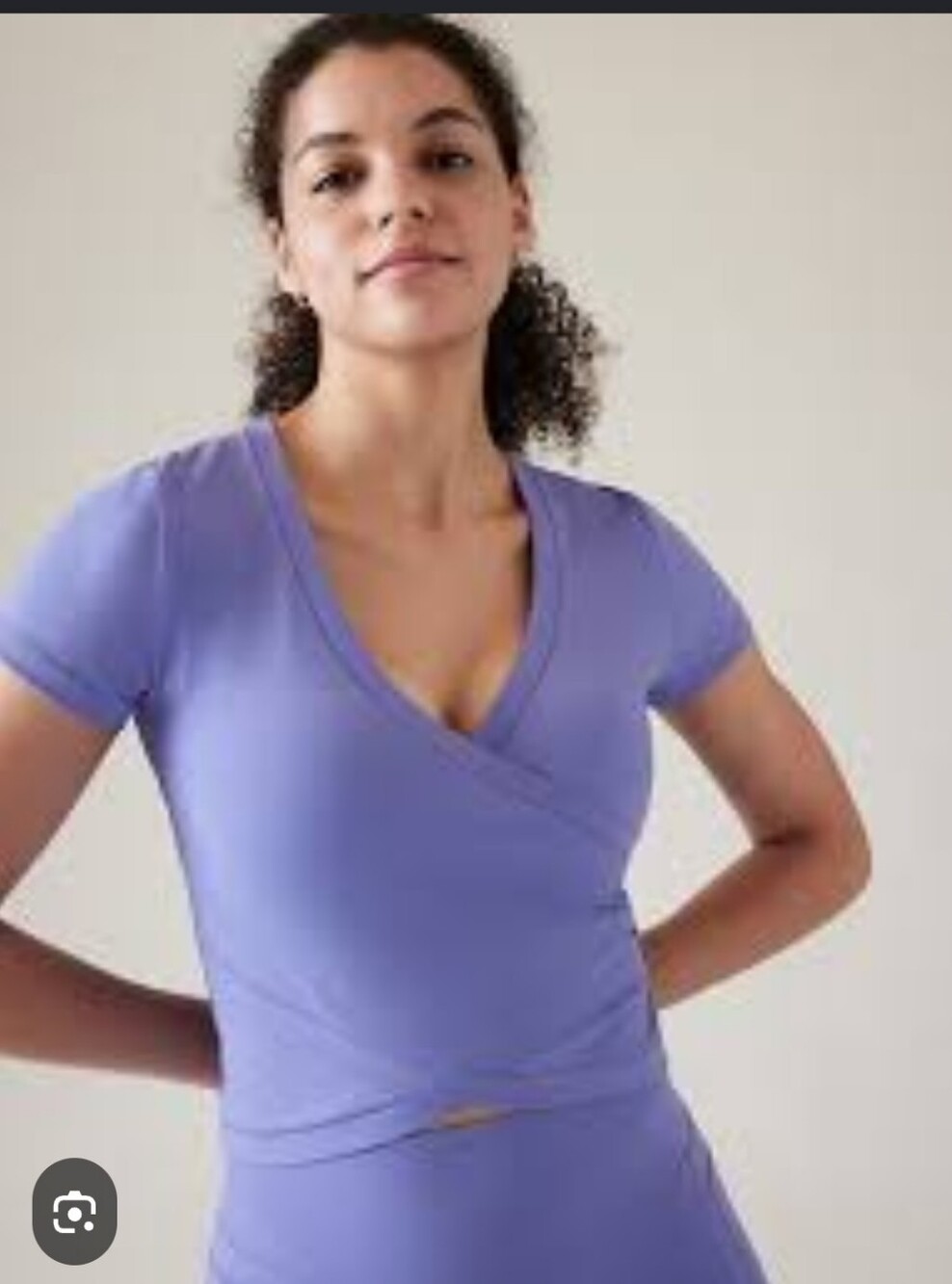 Athleta Transcend Wrap Tee In Dark Adonis Blue